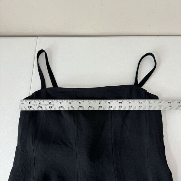 Theory Womens Dress 4 Black Trelle Rosina Crepe Corset Bust Cocktail Asymmetric - Picture 5 of 13